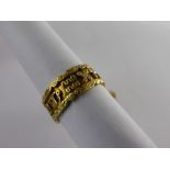 An Antique 19th Century Zodiac Ring, believed to be from West Africa, size O, approx 4 gms.