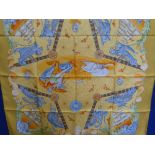 A Lady's Hermes Silk Scarf, design "Balade Ocean" unboxed.