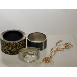 Three Miscellaneous Designer Fashion Cut Bangles, including Zandra, Rhodes, Pringle and Jaegar