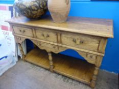 A Cottage Style Pine Dresser, the dresser having three drawers to top with two small and one other