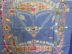 A Lady's Hermes Silk Scarf, design "Terre Precieuses" unboxed.