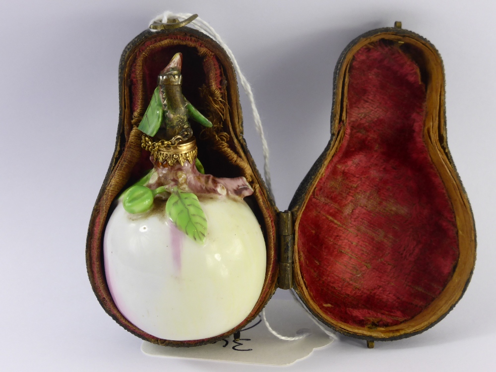 A Circa 1750 Hand Painted Chelsea Scent Bottle, the fine porcelain scent bottle takes the form of - Image 5 of 5