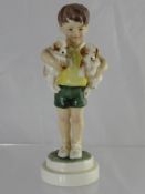 A Royal Worcester Figurine, "All Mine", modelled by F.G. Doughty no 3519, approx 19 cms together