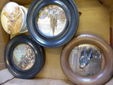 Miscellaneous Porcelain Pot Lids, including "On Guard", "The Enthusiast", "Albert Memorial" together