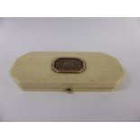 A Lady's Late 18th Century Ivory Toothpick Holder, of rectangular form with central cartouche of