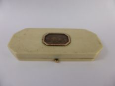 A Lady's Late 18th Century Ivory Toothpick Holder, of rectangular form with central cartouche of