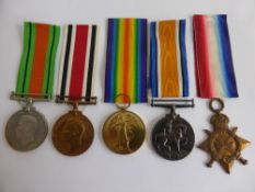 A Group of Five Medals, to 2nd Lieutenant F.C Smith 6306 Manch.R including the Victory, War, 1914/15