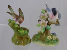 Crown Staffordshire, a collection of bird models, four designed and modelled by J.T. Jones including