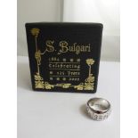 A Silver Bvlgari C2009 "Save the Children" Limited Edition Ring, the ring in original pouch and