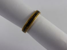 A Georgian High Carat Gold and Black Enamel Mourning Ring, inscription Sr Tho Hatton Bart ob 7 Nov