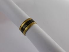 A William IV 18 ct Gold and Black Enamel Mourning Ring, inscribed Vice Adm Sir Richard King Bart KCB