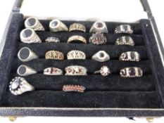 Miscellaneous Lady's 925 and Silver Stamped Coloured Stone Rings, approx 22 in total