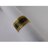 A Georgian High Carat Gold and Black Enamel Mourning Ring, inscribed Adm B S Rowley died 7 Oct