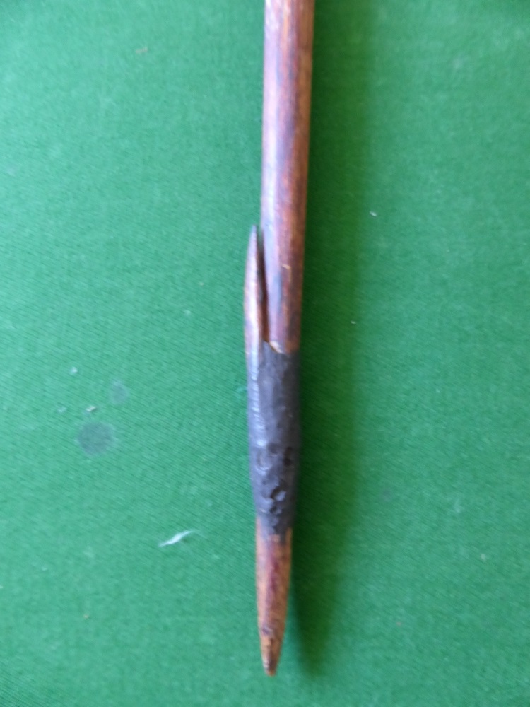 An Antique Aboriginal Spear, the spear having resin grip and bars 172 cms. - Image 2 of 2