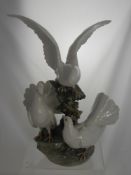 A Lladro Special Edition Piece Depicting Three Doves, impressed marks to base I - Z  17 N 1335 in