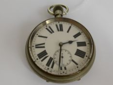 A Stainless Steel Goliath Watch, the watch having a Phoenix Swiss movement dd May 1886 with white