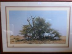 David Shepherd Limited Edition Print No. 1155/1500, depicting "Arabian Oryx" signed in pencil, 82