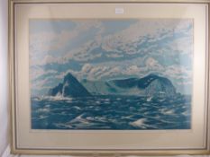 William Cardwell, a Limited Edition Screen Print depicting St Kilda nr 18 of 50 signed WM Cardwell