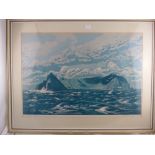 William Cardwell, a Limited Edition Screen Print depicting St Kilda nr 18 of 50 signed WM Cardwell