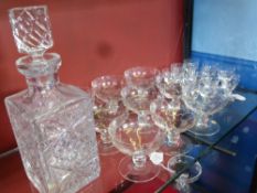 A Collection of Belgian Crystal Glasses, purportedly purchased in Ghent in 1945, comprising seven