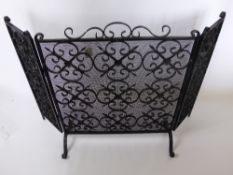 A Wrought Iron Fire Screen, approx 75 x 102 cms.