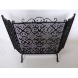 A Wrought Iron Fire Screen, approx 75 x 102 cms.