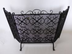 A Wrought Iron Fire Screen, approx 75 x 102 cms.