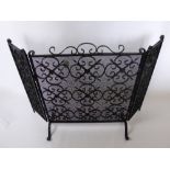 A Wrought Iron Fire Screen, approx 75 x 102 cms.