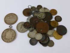 A Quantity of Miscellaneous Coins, including Carlos IIII shilling, Victorian shilling, 1838 two