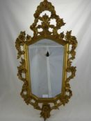 A Contemporary French Gilt Wood Style Mirror, approx 84 x 40 cms.