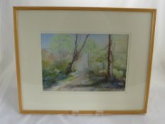 H Barnett, a Water Colour on Paper, depicting a bridge over a weir, approx 30 x 19 cms, signed