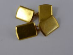 A Pair of Gentleman's 18 ct Yellow Gold Chain Link Cufflink's, approx 8 gms