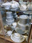 A Part Noritake "Lindsay" Dinner Service, comprising nine cups and ten saucers, twelve tea plates,
