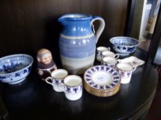A Quantity of Porcelain, including six Wedgwood coffee cans and saucers, two Chinese blue and