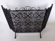 A Wrought Iron Fire Screen, approx 75 x 102 cms.