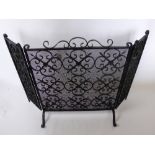 A Wrought Iron Fire Screen, approx 75 x 102 cms.