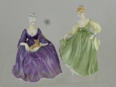 Two Royal Doulton Figurines, including Charlotte HN 2421 and Fairlady HN 2193, approx 20 cms.