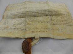 A Early 19th Century Document of Vellum, to the Right Honourable John Singleton Lord Lynhurst Lord