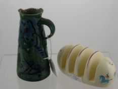 A Barum Pottery Vase, the vase depicting fish and worded C.H Brannam TL Rg 44561, dated 1905, approx