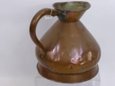 An Early Large 2-Gallon Copper Water Vessel, approx 32 cms high.