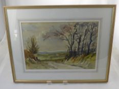 Two Original Water Colours depicting the River Tavy, Devon signed lower right Molly Pope, 42 x 28