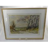 Two Original Water Colours depicting the River Tavy, Devon signed lower right Molly Pope, 42 x 28