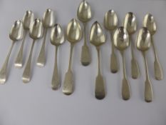 Seventeen Georgian Silver Teaspoons, three London hallmark, dated 1794 mm J.B,G,C,W,N, four London