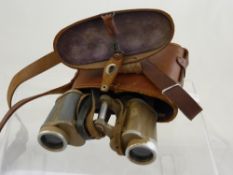 A WWII Africa Corp Camouflage Binoculars, in original case.