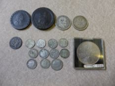 A Collection of Miscellaneous Copper GB Coins, including 1797 half penny and bun penny, farthings