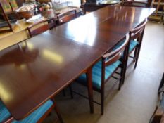 A Retro A.H. Mcintosh & Co Ltd Kirkcaldy Scotland, extending Dining Table and four chairs nr 9513