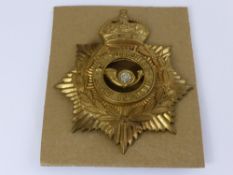 A King's Own Yorkshire Light Infantry officer's helmet plate circa 1900-14.