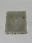 A Victorian Silver Card Case, the case hand engraved with Ivy and inscribed "Mabel", London