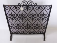 A Wrought Iron Fire Screen, approx 75 x 61 cms.