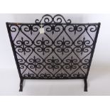 A Wrought Iron Fire Screen, approx 75 x 61 cms.